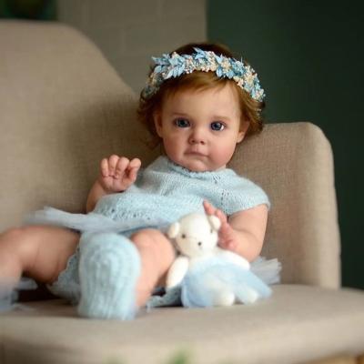 China 60CM Softly Toddler Maggie Handmade High Quality Reborn Detailed Realistic Hand-rooted Hair Art Doll Collectable for sale