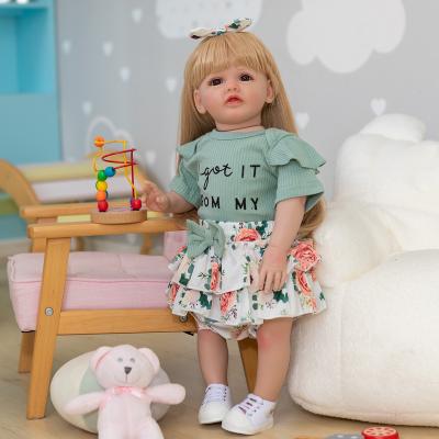 China 24inch Sweet Already Finished Reborn Baby Doll Toddler Girl - Betty Huge Real Baby Size 3Month Doll in Blonde Hair for sale