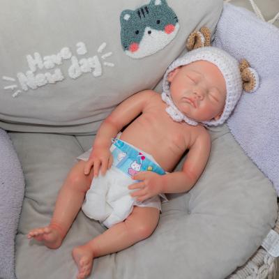 China Reborn Baby Doll 19inch Full Size Newborn Soft Solid Silicone 3D Painted Skin Veins Obvious Girl Gift for sale