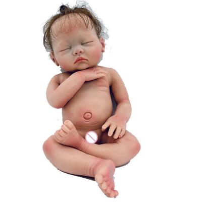 China Newborn Doll Boneca Reborn Corpo De Silicone Reborn Gril Bebe Reborn Doll Handmade Lifelike Full Body Soft Silicone 18inch for sale