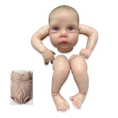 China Wholesale Soft 20inch Miley Already Painted Reborn Doll Parts Awakened Realistic 3D Baby Painting With Veins Cloth Visible Body Included for sale