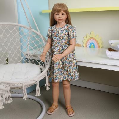 China 48inch Vinyl Dolls Full Body Long Hair Reborn Model Large Size Ball Jointed Doll Reborn Huge Child Standing Mannequin for sale