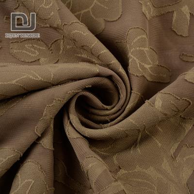 China Anti-Static 75D High Quality Designers Embossed Jacquard 100% Polyester Georgette Fabric for sale