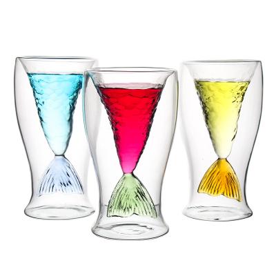 China Modern Thick Glass Heat Insulated Milk Fashion Fashion Juice Glass Cup Mug for sale