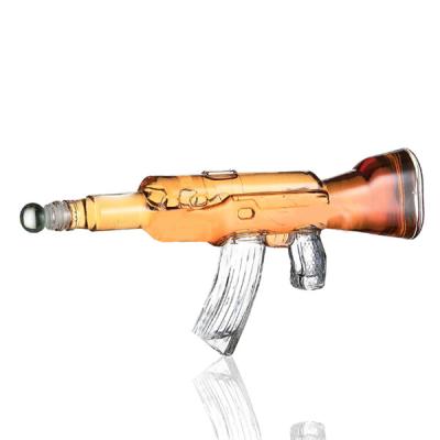 China Modern High Quality Borosilicate Glass Wine Decanter AK47 Gun Decanter for sale