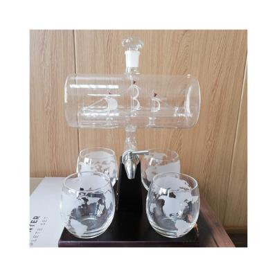 China China Manufacturer Wholesale Whiskey Decanter Modern Sailboat Shape Wine Decanter for sale