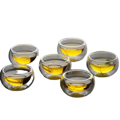 China Factory Direct Selling Modern High Quality Anti-scald Glass Cup Double-wall Glass Tea Cup for sale