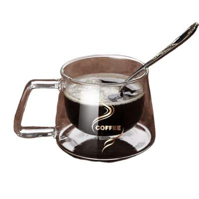 China New Arrival Modern Double Walled Heat Resistant Coffee Mug Coffee Tea Cup Glass Mug for sale