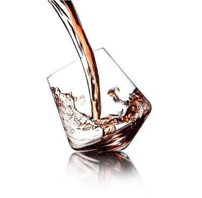 China High Quality CLASSIC Spinning Custom Handmade Whiskey Rocks Glassware Crystal Spinning Glasses Tumbler Cup for sale