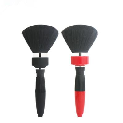 China Comfortable Wholesale Colored Super Soft Bristle Salon Hairdresser Salon Neck Brush Makeup Brush for sale