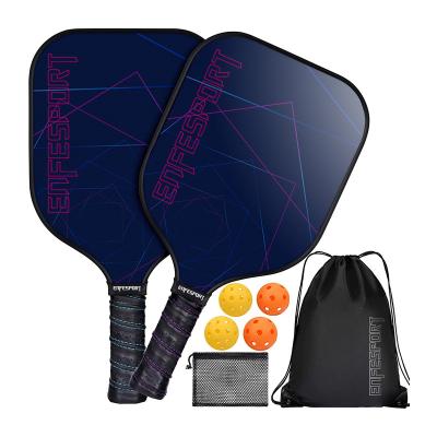 China Sports Training Enfesport Carbon Fiber Pickleball Paddle Set Store With Paddle Name Tags for sale