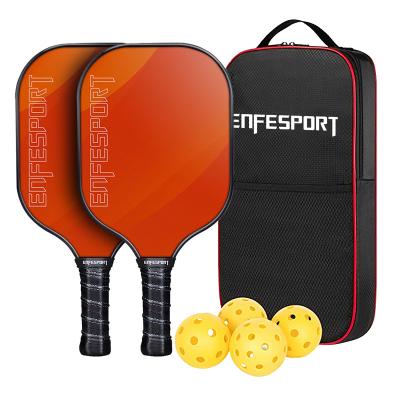 China Sports Training Enfesport Pickleball Paddle Tag Fiberglass Pickleball Paddle Set for sale