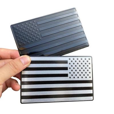 China Custom Flags Automobile Motorcycle USA National Flag Metal Aluminum Alloy Car Stickers for sale