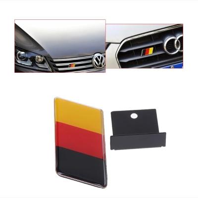 China Body Stickers OEM Custom Metal Flag Grill Emblem Badge German Car Accessories Decal for sale