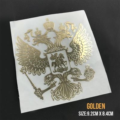 China Sports Coat Russia Arms Nickel Russian Federation Eagle Emblem Metal Car Stickers Decals for sale