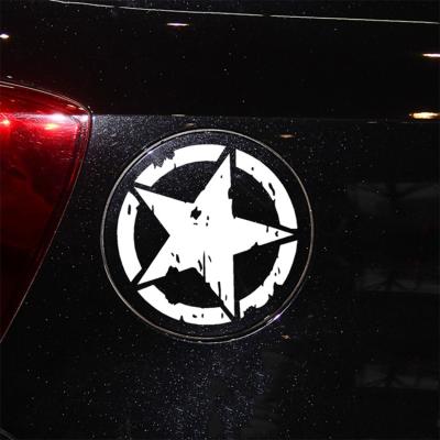 China Five-pointed Broken Star Car Stickers Cool Funny Creative Decoration For Helmet Fuel Tank Cap for sale