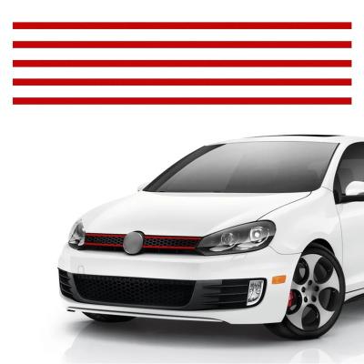 China Auto Decoration Front Hood Grille Decals Car Styling Sports Car Strip Sticker Reflective Decals For VW Golf 6 7 Tiguan for sale