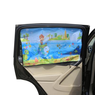 China Wholesale Polyester Custom Printing Car Sun Shade Magnet Window Sunshade Curtains for sale