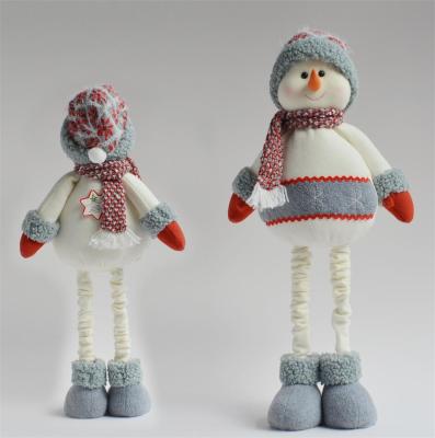 China Eco - Friendly Adjustable Leg Long Stuffed Plush Snowman Decoration Toy for sale