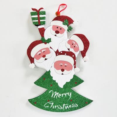 China DIY Christmas Decoration DIY Santa Claus Pendants Ornaments Colorful Foam Board Opens for Christmas Tree Christmas Party Hanging Decorations for sale