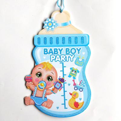 China Eco-Friendly Baby Boy Shower Birthday Party Baby Photo Props Bottle Design Baby Shower for sale