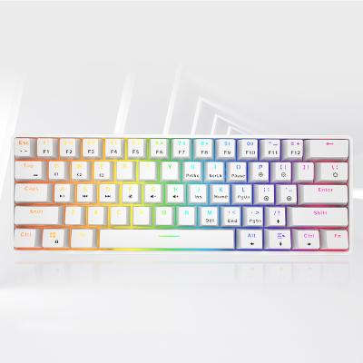 China Qualified and Cheap Wireless Keyboards 60 Mechanical RGB New Design Keys AIWO Multimedia Usb Kibord Gaming Teclado Mecanico 60% for sale