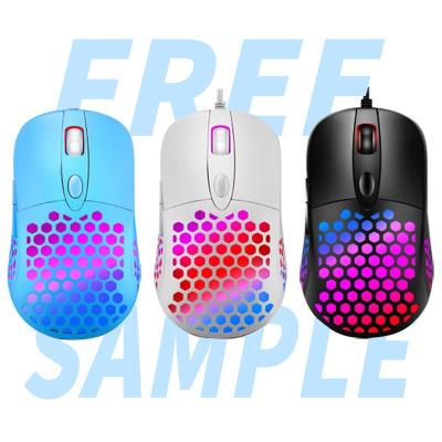 China Glorious New Fashion 5 Game AIWO 2021 Keys RATO RGB Honeycomb Laptop Mouse Gaming Mouse Gaming Mice for sale