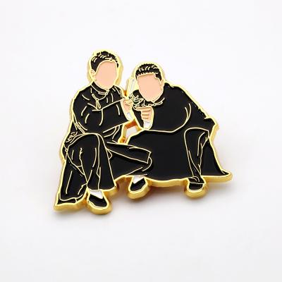 China 3D Bangtan Boys Kpop Youth League Personality Drip Oil Love Brooch Creative Zinc Alloy Badge for sale