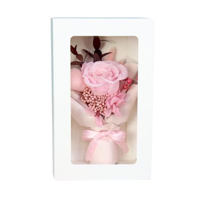 China Preserved Fresh Flower Valentine's Day Rose Flower Bouquet Preserved Flower Gift For Decoration for sale