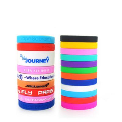 China Custom Pure Color Logo Printed Wristband Rubber Children's Wrist Strap Eco-Friendly Silicone Wristband Identification Luminous for sale