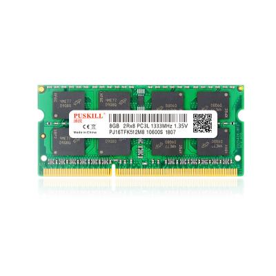 China PUSKILL low voltage 8gb 1600mhz 1.35v memory module RAM ddr3 high quality and high speed laptop for sale