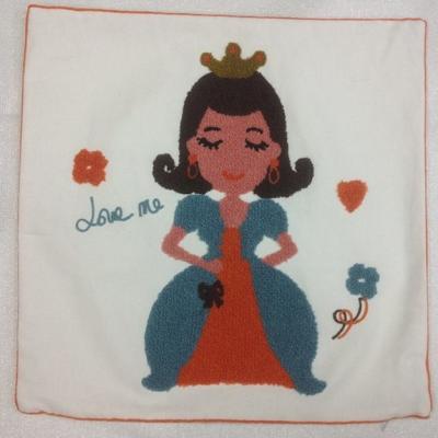 China Embroidery cushion cover with lovely girl design. for sale