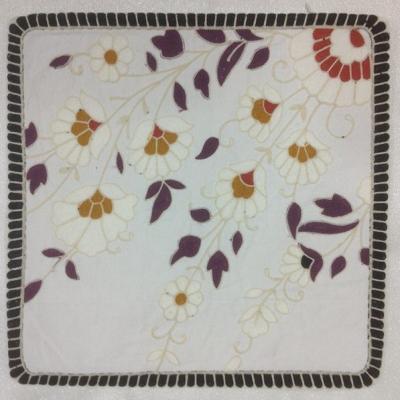 China Embroidery cushion cover with flower design. for sale