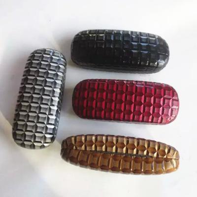 China Fashionable glasses cases with checked design leather for sale