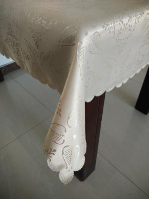 China BSCI audit passed-Hot selling products-100% Polyester Jacquard table cloth for Ercu color for sale