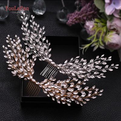 China YouLaPan HP276 Fancy Handmade Light Rhinestone Wing Wedding Hair Comb Hair Comb For Bridal Hair Accessories for sale