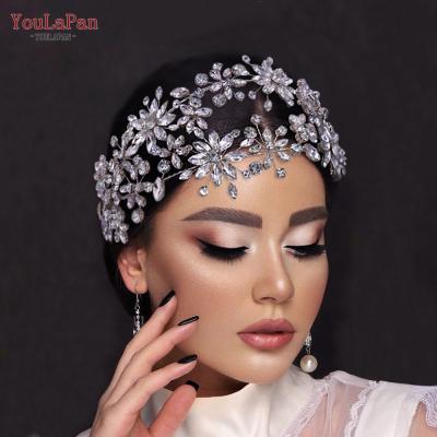 China Hot Selling Hen Party Youlapan HP402 Double Strand Rhinestone Hairband Women's Daily Hair Accessories Bridal Wedding Headband for sale