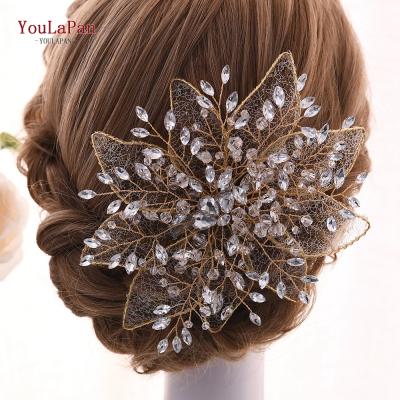 China YouLaPan HP217 Fashion Rhinestone Fashion Jewelry Wedding Hair Accessories, Alloy Flower Shaped Bridal Headpieces Hair Clip for sale