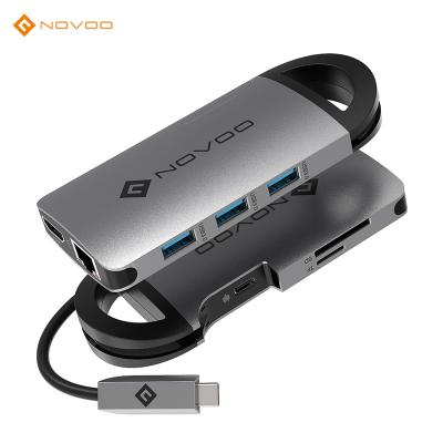 China Novoo Mini Hub Portable Built-in Constitution Since 1.2 5V/1.5A USB Hub USB C Hub Charging Pad NVHUBCXGY8PLX for sale