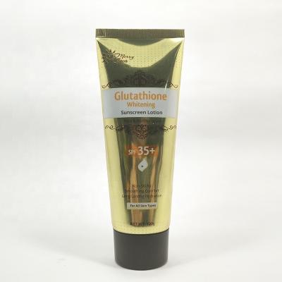 China Skin Care Cream Packaging Customized To Make 100g Sunscreen Lotion Aluminum Plastic Tube Cosmetic Soft Packaging Tube for sale