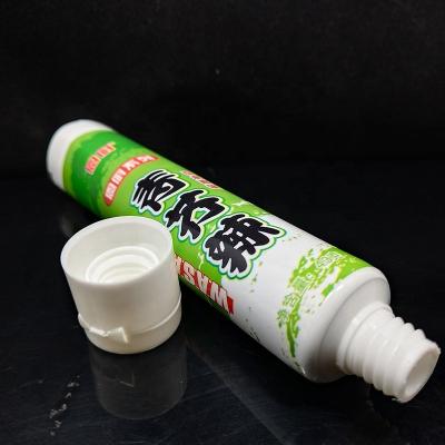 China Wasabi packaging factory price food grade aluminum tube OEM plastic food compound soft wasabi tube with flip cover for sale