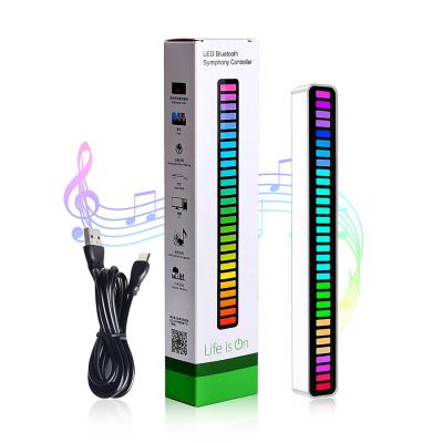 China Car Voice Control USB LED Atmosphere Light GRB Music Rhythm Sensor Lamp Colorful Decoration 