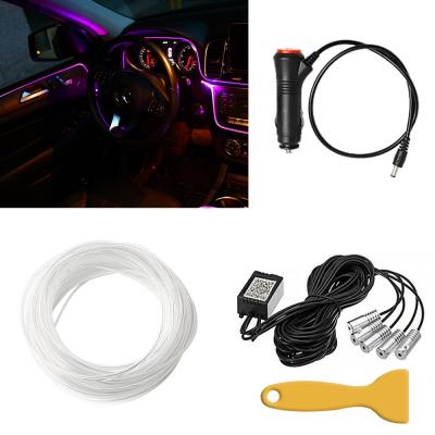 China Best-selling Car Colorful Auto Flexible Atmosphere Lamps ABS+LED Light Bar Interior Decoration 6m LED RGB Light Ambient Lamp for sale