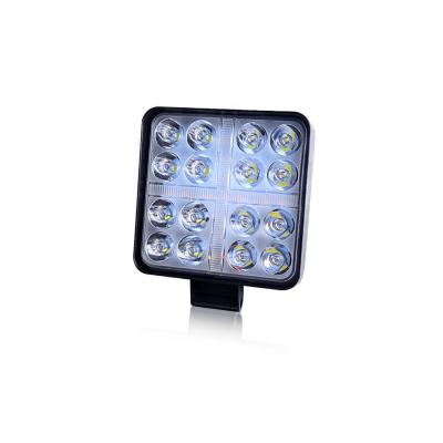 China 12V 24V Square 16 Waterproof High Quality LED Beads Work Car Light Super Bright Light LED Auto Accessories for sale