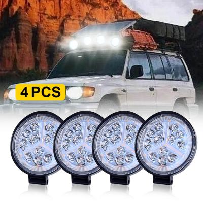 China Waterproof 12V 24V Around 12 LED Beads Work Light Super Bright LED Car Light For Off-Road Vehicles Trucks Cars for sale