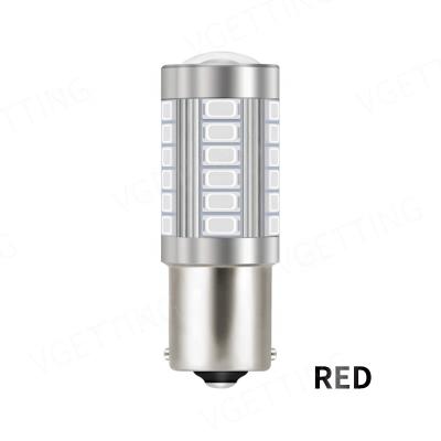 China Turn Signal Light Auto Parts 33 SMD DRL LED 1156 Car Bulb Brake Lamps Turn Signal Lights Bright Reverse Lamps for sale