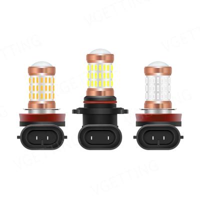 China 4014 60smd Amber Red Color Auto Accessories LED Aluminum Car Fog Light Interior Bulb H11 9006 White for sale