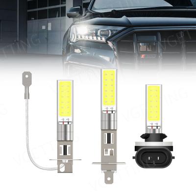 China Aluminum Car Fog Lamp H1 H3 H11 Daytime Running Light DRL Led Bulb COB Driving Auto Accessories 12V for sale