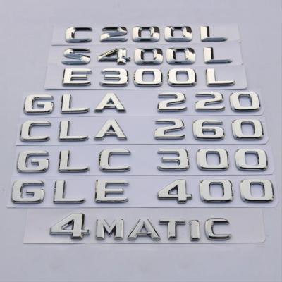 China Silver Body Stickers Original Size Car Logo Emblem Sticker For Mercedes Benz AMG Sticker for sale