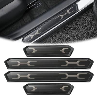 China Stainless Steel Car Door Sill Protector For Toyota RAV4 2019-2020 Trim Scuff Pedal Sill Cover Accessories for sale